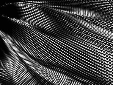 Metalik, soyut, dalgalı sıvı arka plan. 3d resimleme