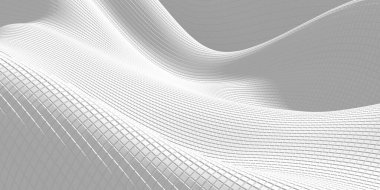 Beyaz soyut sıvı dalgalı arka plan. 3d resimleme