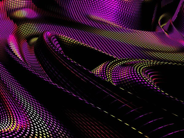 Renkli sıvı metalik dalgalı arka plan. 3d resimleme