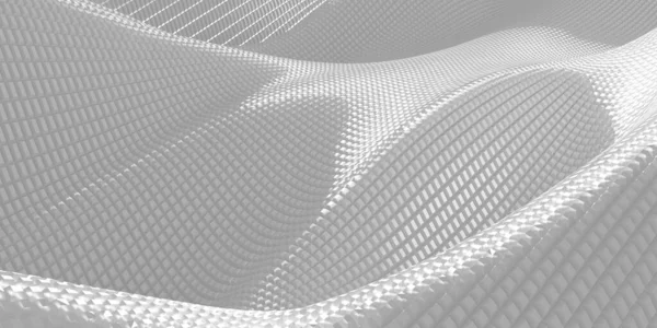 Beyaz soyut sıvı dalgalı arka plan. 3d resimleme