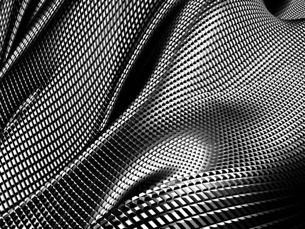 Metalik, soyut, dalgalı sıvı arka plan. 3d resimleme