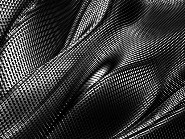 Metalik, soyut, dalgalı sıvı arka plan. 3d resimleme