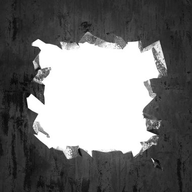 Dark Beton Duvar Mimarisi. Boş Oda. 3d Görüntüleme