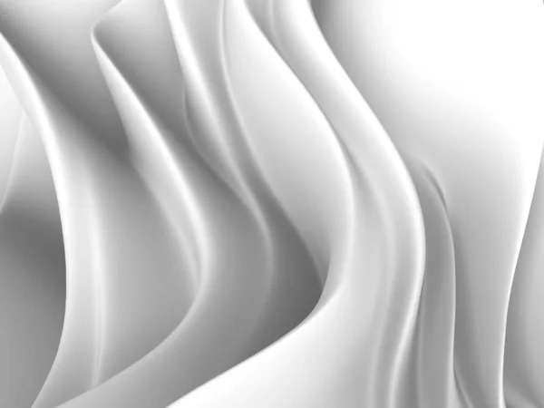 White Abstract Liquid Wavy Background Render Illustration — Stock Photo, Image