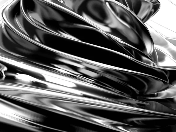 Металевий Абстрактний Хвилястий Рідкий Фон Ілюстрація Рендеринга — стокове фото