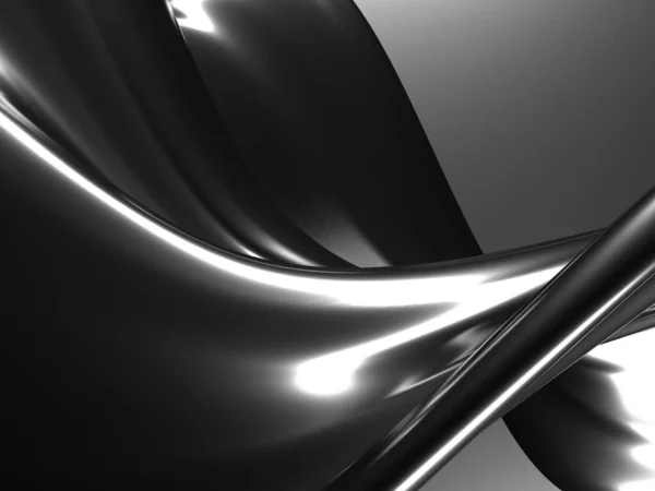 Metallic Abstract Wavy Liquid Background Render Illustration — Stock Photo, Image