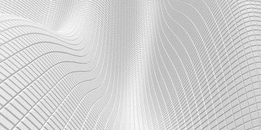 Beyaz soyut sıvı dalgalı arka plan. 3d resimleme