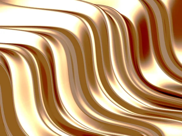 Золотий Абстрактний Хвилястий Рідкий Фон Ілюстрація Рендеринга — стокове фото