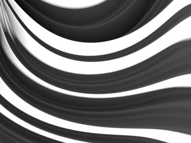 Metalik, soyut, dalgalı sıvı arka plan. 3d resimleme