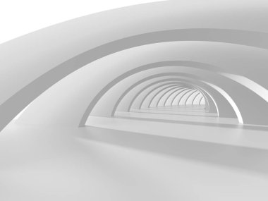 Beyaz Modern Arkaplan. Soyut Bina Konsepti. 3d Hazırlama