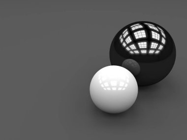 Topların küreleri soyut arkaplan. Gerçekçi 3 boyutlu şekiller. 3d resimleme