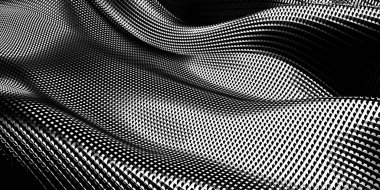 Metalik, soyut, dalgalı sıvı arka plan. 3d resimleme