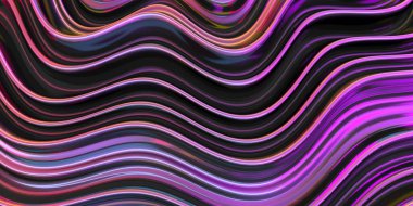 Renkli sıvı metalik dalgalı arka plan. 3d resimleme