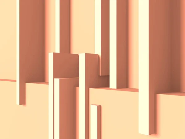 Růžové Moderní Pozadí Abstrakt Building Concept Vykreslení — Stock fotografie