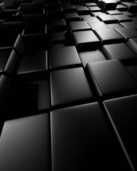 Resumen Dark Cubes Futuristic Design Background Inglés Ilustración Renderizado —  Fotos de Stock