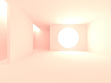 Pembe Modern Arka plan. Soyut Bina Konsepti. 3d Hazırlama