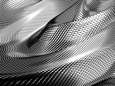 Metalik, soyut, dalgalı sıvı arka plan. 3d resimleme