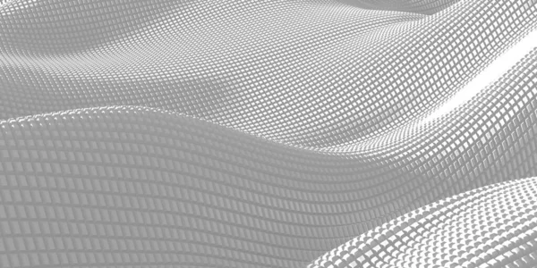 Белый Абстрактный Жидкий Волнистый Фон Трехмерная Иллюстрация — стоковое фото
