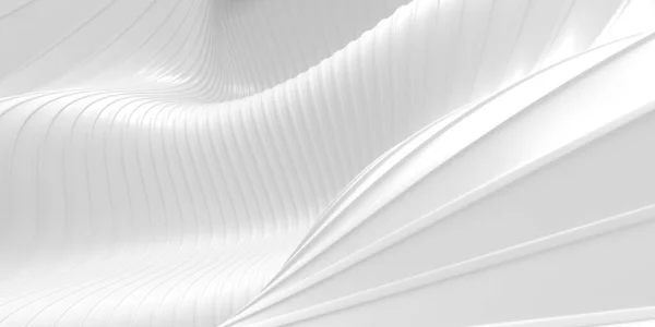 White Abstract Liquid Wavy Background Render Illustration — Stock Photo, Image