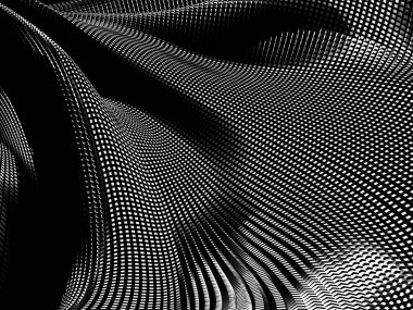 Metalik, soyut, dalgalı sıvı arka plan. 3d resimleme