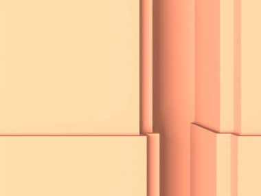Pembe Modern Arka plan. Soyut Bina Konsepti. 3d Hazırlama