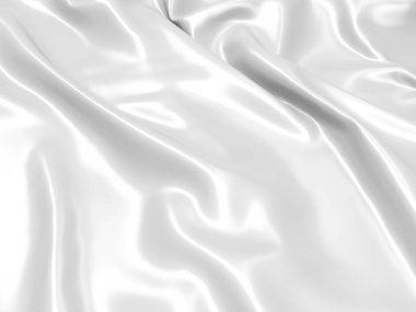Soyut beyaz kumaş dokusu arkaplanı. 3d resimleme