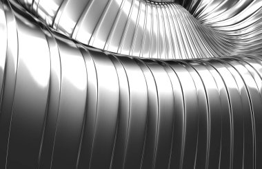 Metalik, soyut, dalgalı sıvı arka plan. 3d resimleme