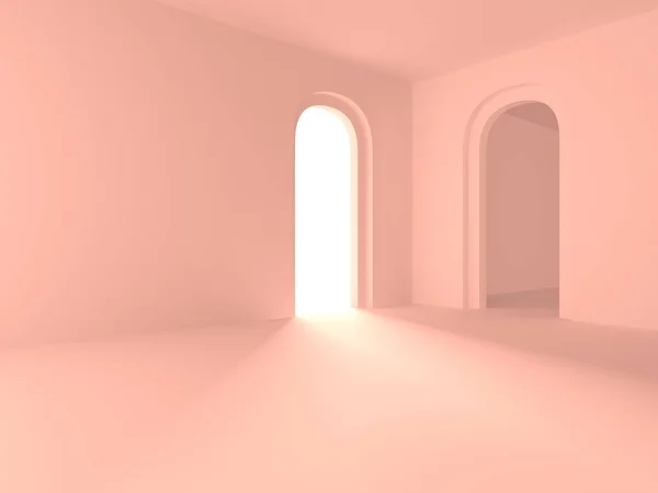 Pink Modern Background. Abstract Building Concept. 3d Render