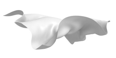 Soyut beyaz kumaş dokusu arkaplanı. 3d resimleme