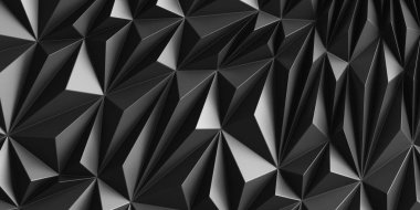 Krom Metalik Parlak Fütürist Arkaplan. 3d Hazırlama