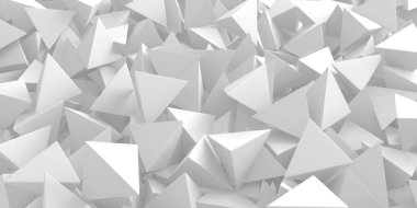 Beyaz Geometrik Poligon Soyut Arkaplan. 3d Hazırlama