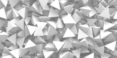 Beyaz Geometrik Poligon Soyut Arkaplan. 3d Hazırlama