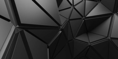 Krom Metalik Parlak Fütürist Arkaplan. 3d Hazırlama