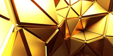 Lüks Altın Parlak Özgeçmiş. 3d Hazırlama