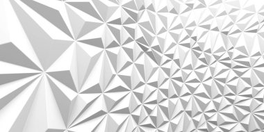 Beyaz Geometrik Poligon Soyut Arkaplan. 3d Hazırlama