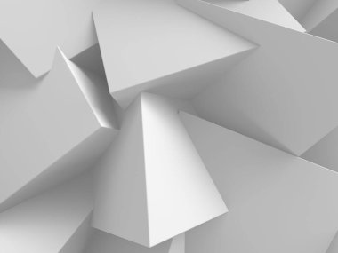 Beyaz küp yapısı. Soyut fütüristik geçmiş. 3d hazırlayıcı