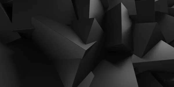 Abstract Dark Cubes Futuristic Design Background. 3d Render Illustration