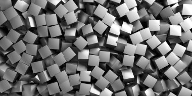 Koyu gümüş küpler. Soyut metalik arka plan. Modern tasarım. 3d hazırlayıcı