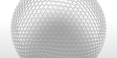 Beyaz toplar dekoratif soyut arka plan. 3d resimleme