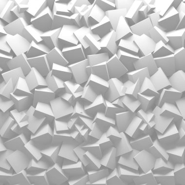 Beyaz küp yapısı. Soyut fütüristik geçmiş. 3d hazırlayıcı