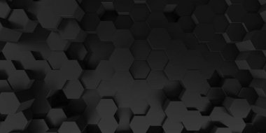 Gelecekçi teknoloji konsepti. Altıgen yüzeyi şekillendirir. 3d resimleme