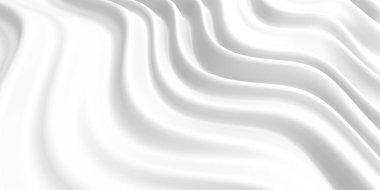 Beyaz soyut sıvı dalgalı arka plan. 3d resimleme