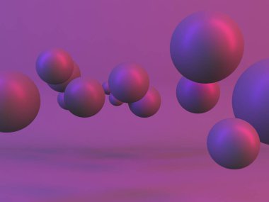 Renkli toplar soyut duvar kağıdı arkaplanı. 3d hazırlayıcı