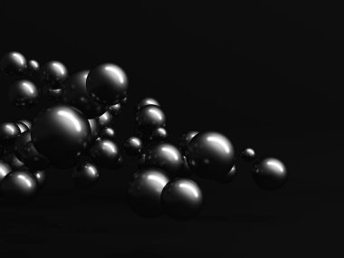 Krom metalik parlak küreler duvar kağıtları. 3d hazırlayıcı
