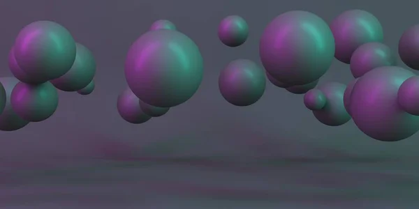 Kleurrijke Ballen Abstracte Achtergrond Behang Renderen — Stockfoto
