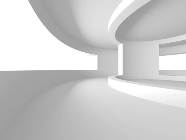 Fundo Moderno Branco Conceito Construção Abstrato Render — Fotografia de Stock