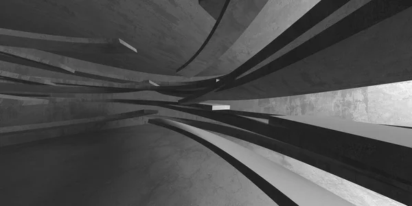 Abstrakt Arkitektur Interiör Bakgrund Tomma Betongrum Återgivning — Stockfoto