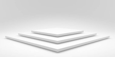 Soyut sahne podyum modeli. Ödül töreni konsepti. 3d hazırlayıcı