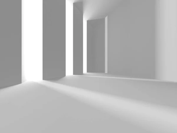 Fundo Moderno Branco Conceito Construção Abstrato Render — Fotografia de Stock