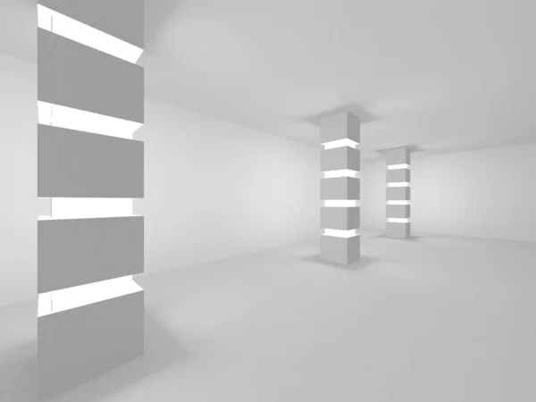 Fundo Moderno Branco Conceito Construção Abstrato Render — Fotografia de Stock